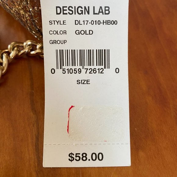 Design Lab Gold Glitter Shoulder Bag - Picture 6 of 6